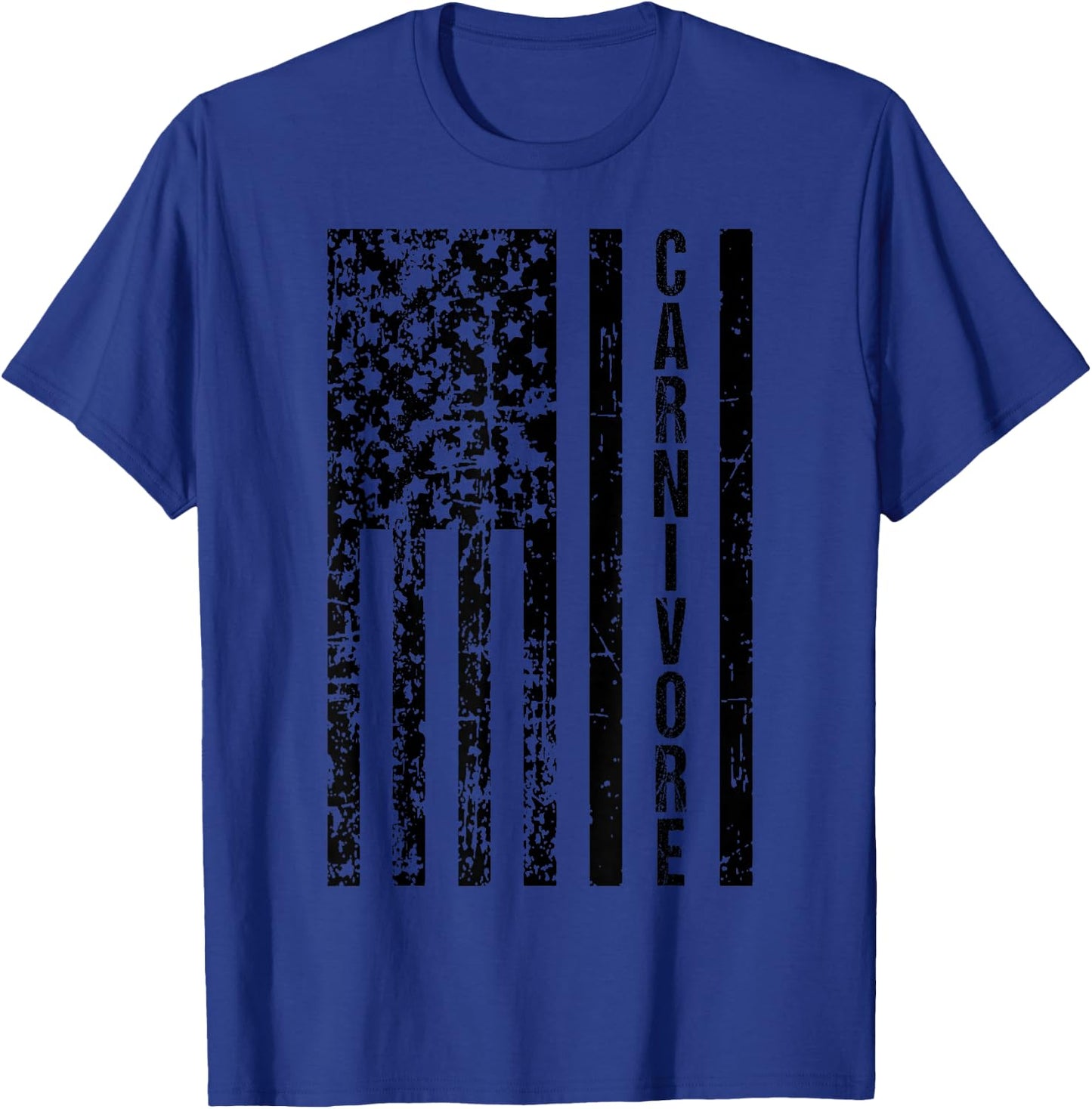 American Flag Carnivore Meat Eater T-Shirt - T-Shirt | Royal