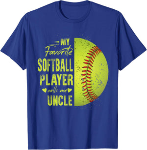 My favourite softball player calls me uncle T-Shirt - T-Shirt | Royal