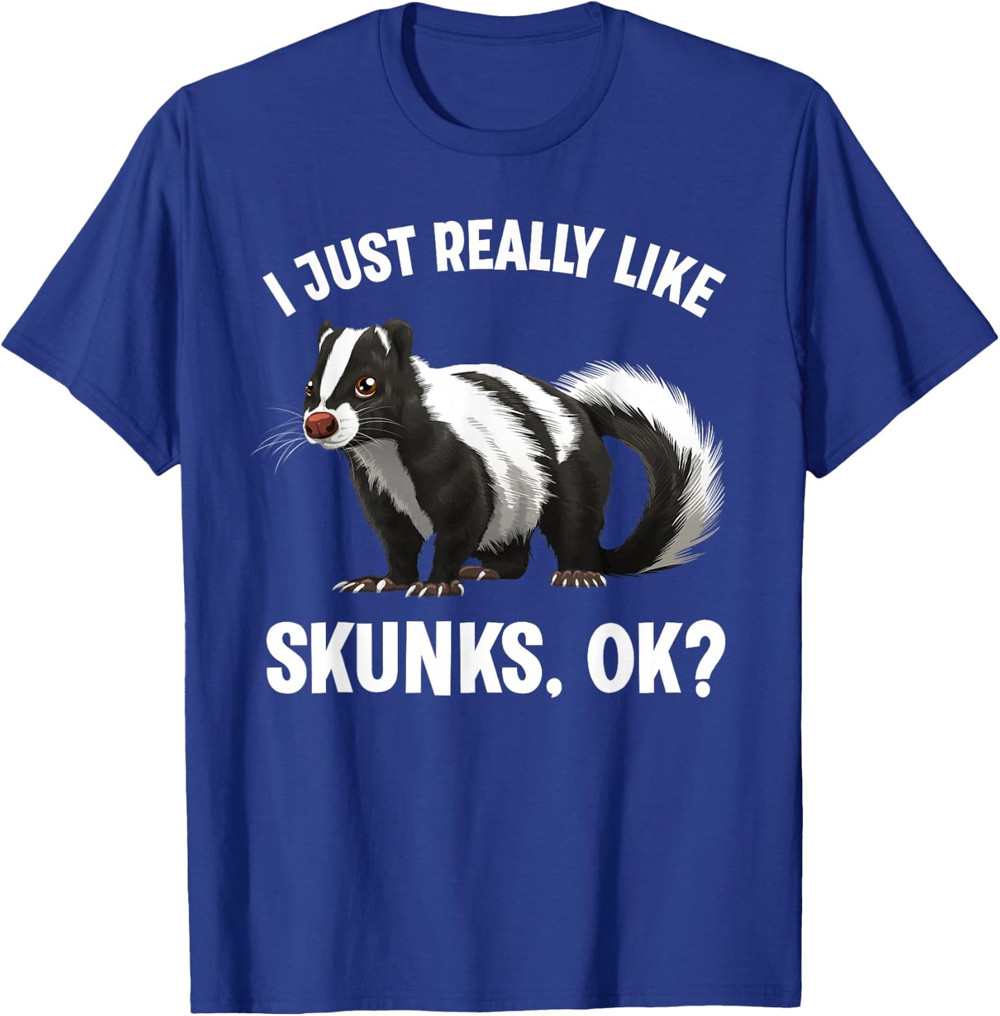 Cool Skunk Art Women Kids Skunk Animal Skunk Lovers T-Shirt - T-Shirt | Royal