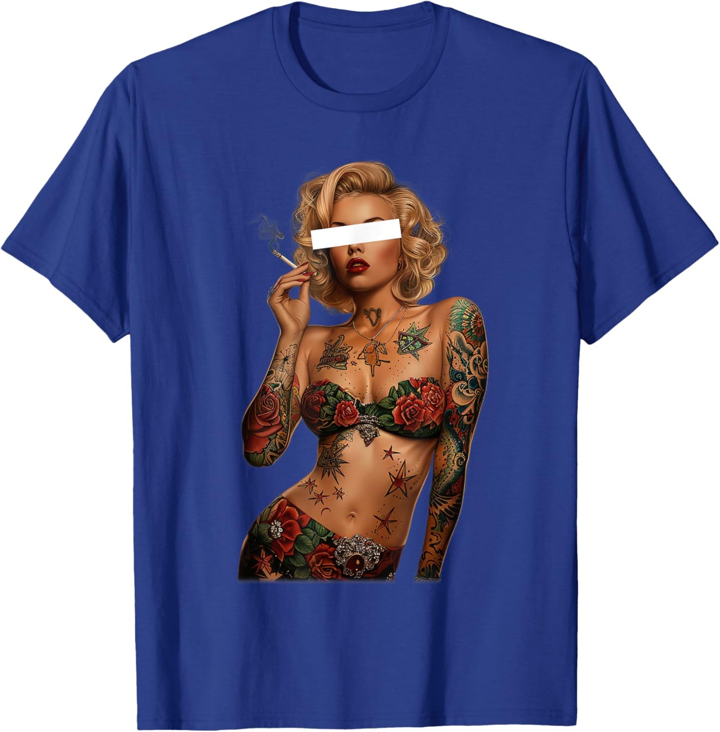 Retro Pinup Sexy Tattoo Girl T-Shirt - T-Shirt | Royal