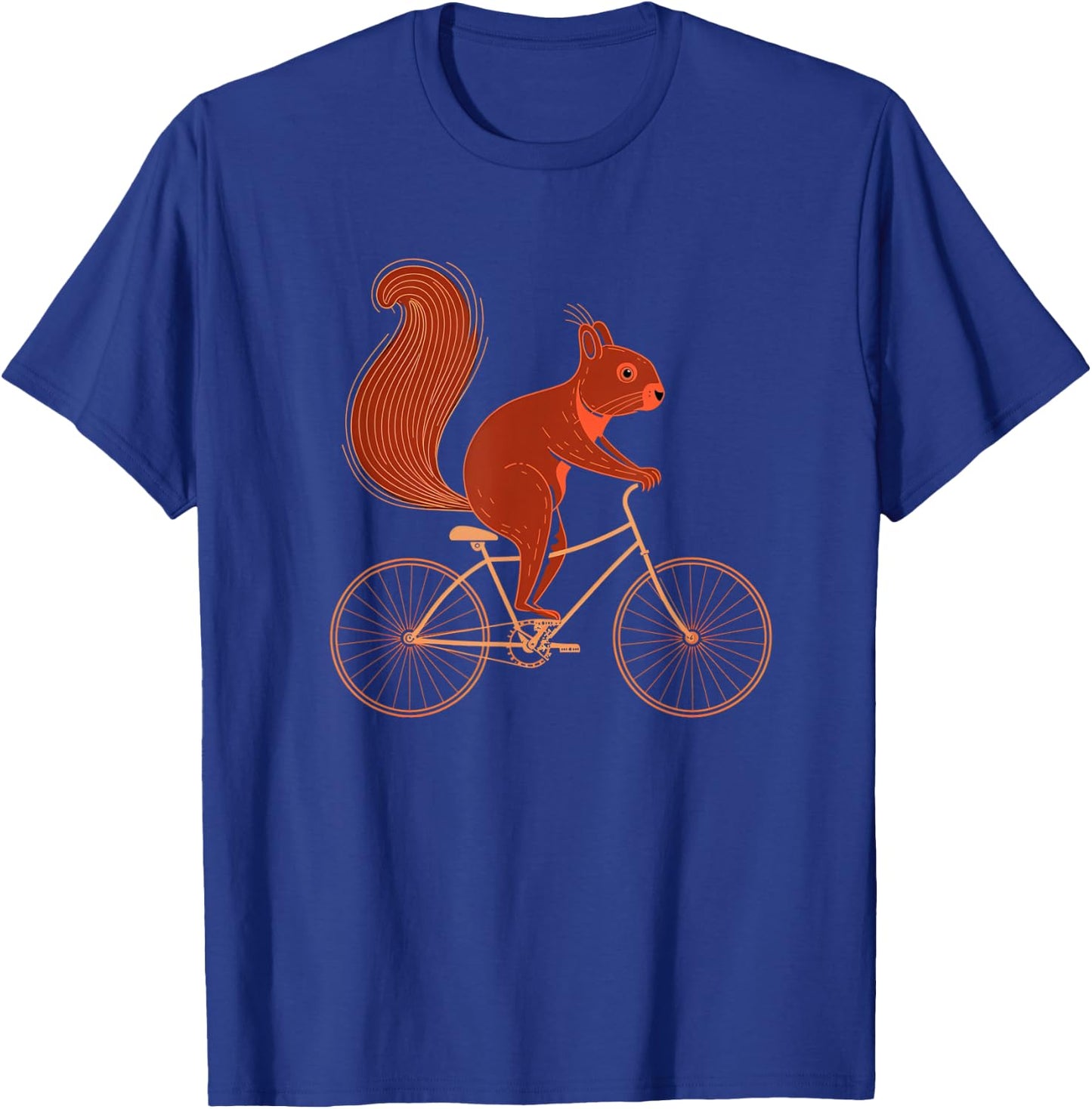 Squirrel Bicycle Funny Cycling Animal Cyclist T-Shirt - T-Shirt | Royal