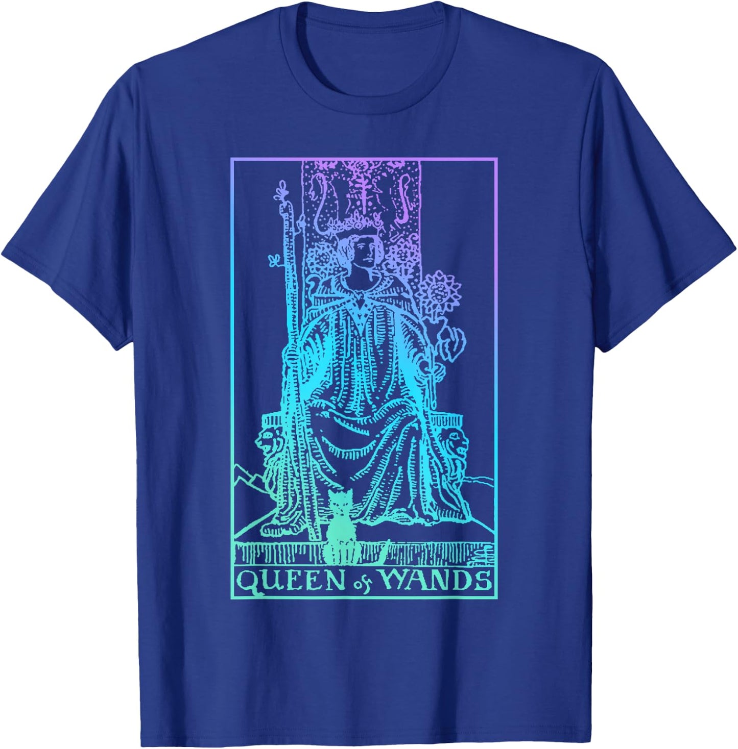Queen of Wands Tarot Card Rider Waite Witchy T-Shirt - T-Shirt | Royal
