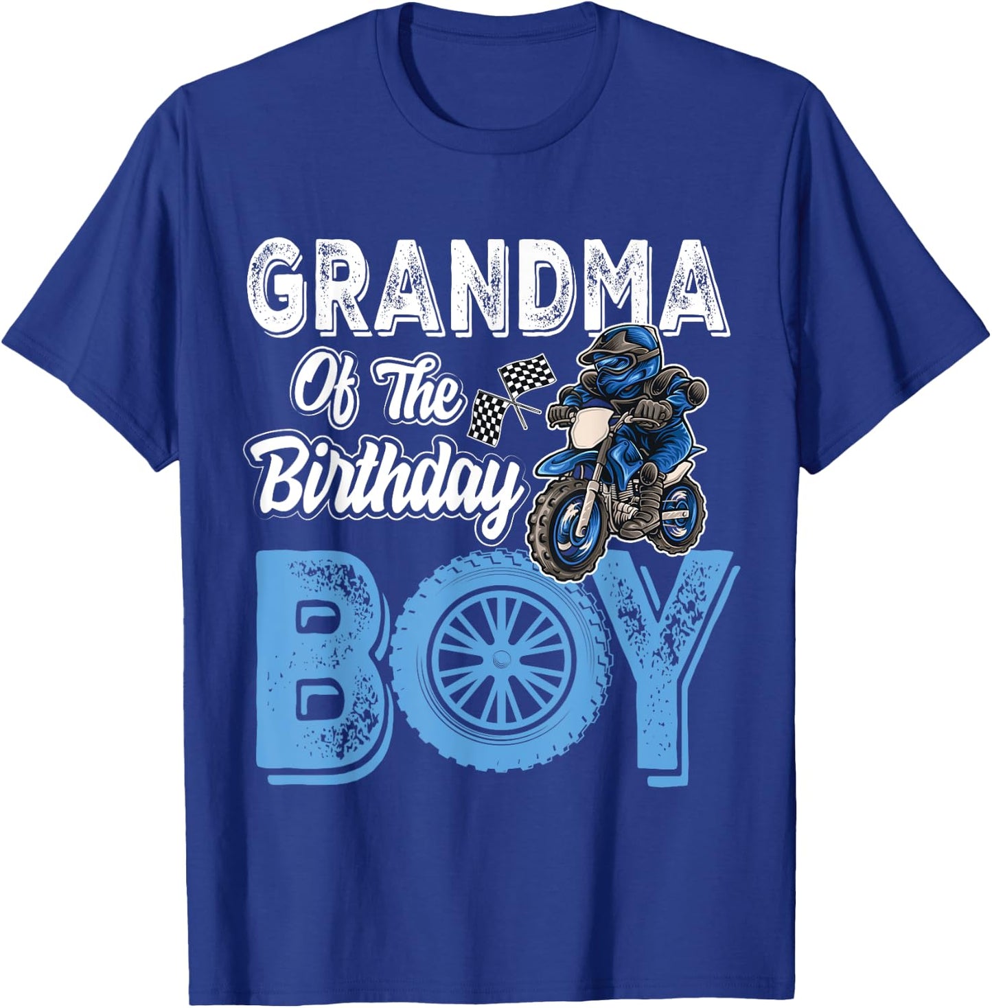 Grandma of the Birthday Boy Dirt Bike B-day motocross Party T-Shirt - T-Shirt | Royal