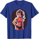 Dark Skin Anime & Manga Style Gym Girl Posing in Gym Clothes T-Shirt - T-Shirt | Royal