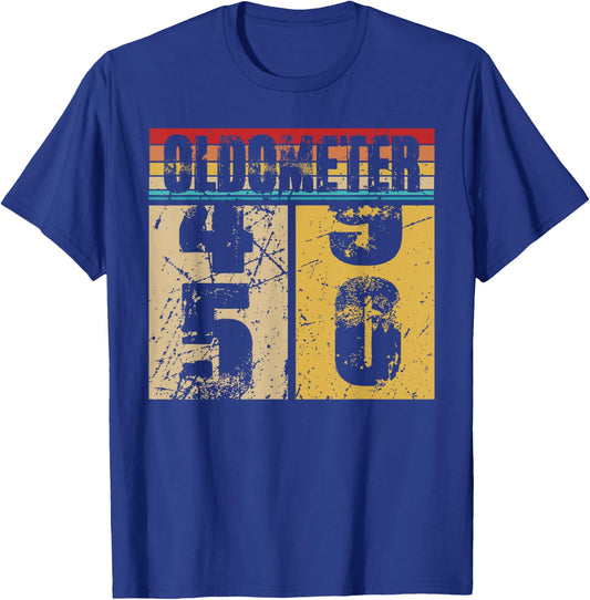 Oldometer 49-50 Shirt Funny 50th Turning 50 Birthday Gift T-Shirt - T-Shirt | Royal
