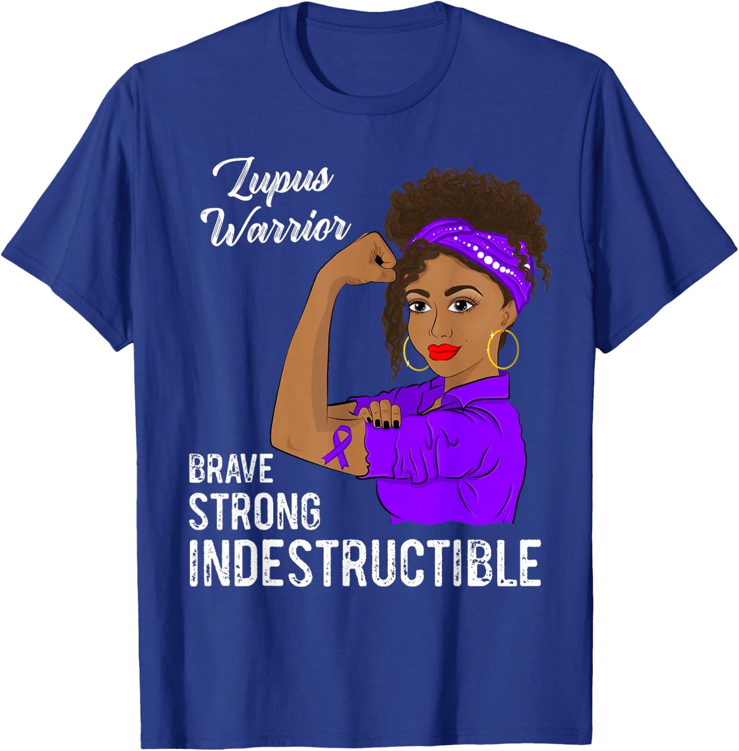 Lupus Warrior Indestructible Survivor Awareness T-Shirt - T-Shirt | Royal
