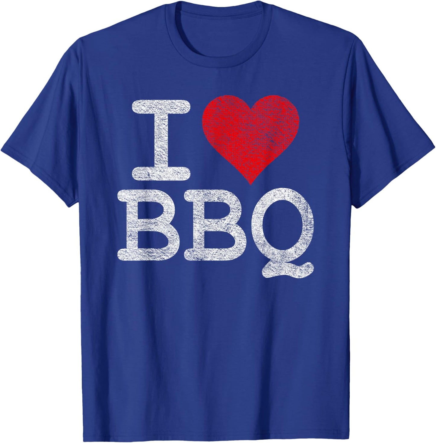 I Love Bbq I Heart Barbecue Grill Smoker Outdoor Cookery T-Shirt - T-Shirt | Royal