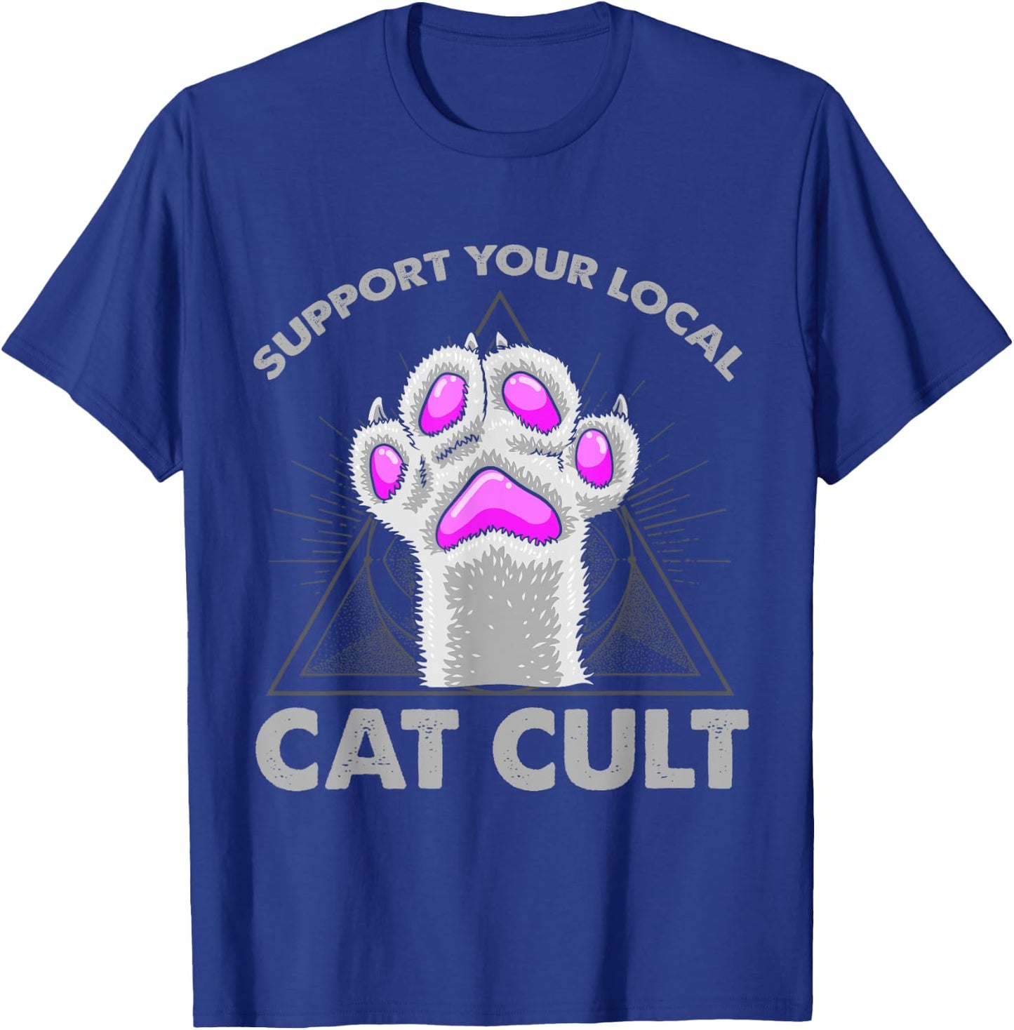 Goth Evil Cat T Shirt Support Your Local Cat Cult Satanic Men Women Girls Kids T-Shirt - T-Shirt | Royal