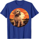 Retro Vintage Labradoodle Dog Sunset Goldendoodle Dog Girls T-Shirt - T-Shirt | Royal