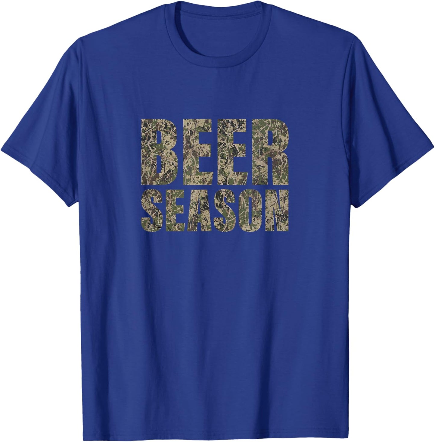 Beer Season 2 - Camo Funny Deer Hunter Hunting T-Shirt - T-Shirt | Royal