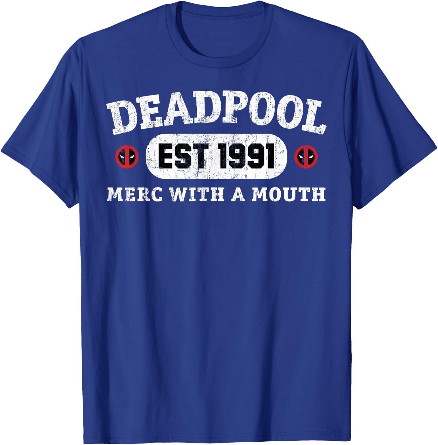 Marvel Deadpool 30th Merc With A Mouth Est 1991 T-Shirt - T-Shirt | Royal