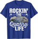 Rock Hounding Apparel -Adults Black Small Classic Fit Cotton 65% Polyester 35% Short Sleeve Rockin' The Quarry Life Geology-Themed T-Shirt - T-Shirt | Royal