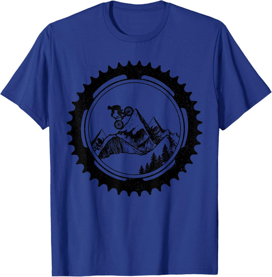 Mountain Bike Downhill MTB Bicycle Mountain Biker Gift T-Shirt - T-Shirt | Royal