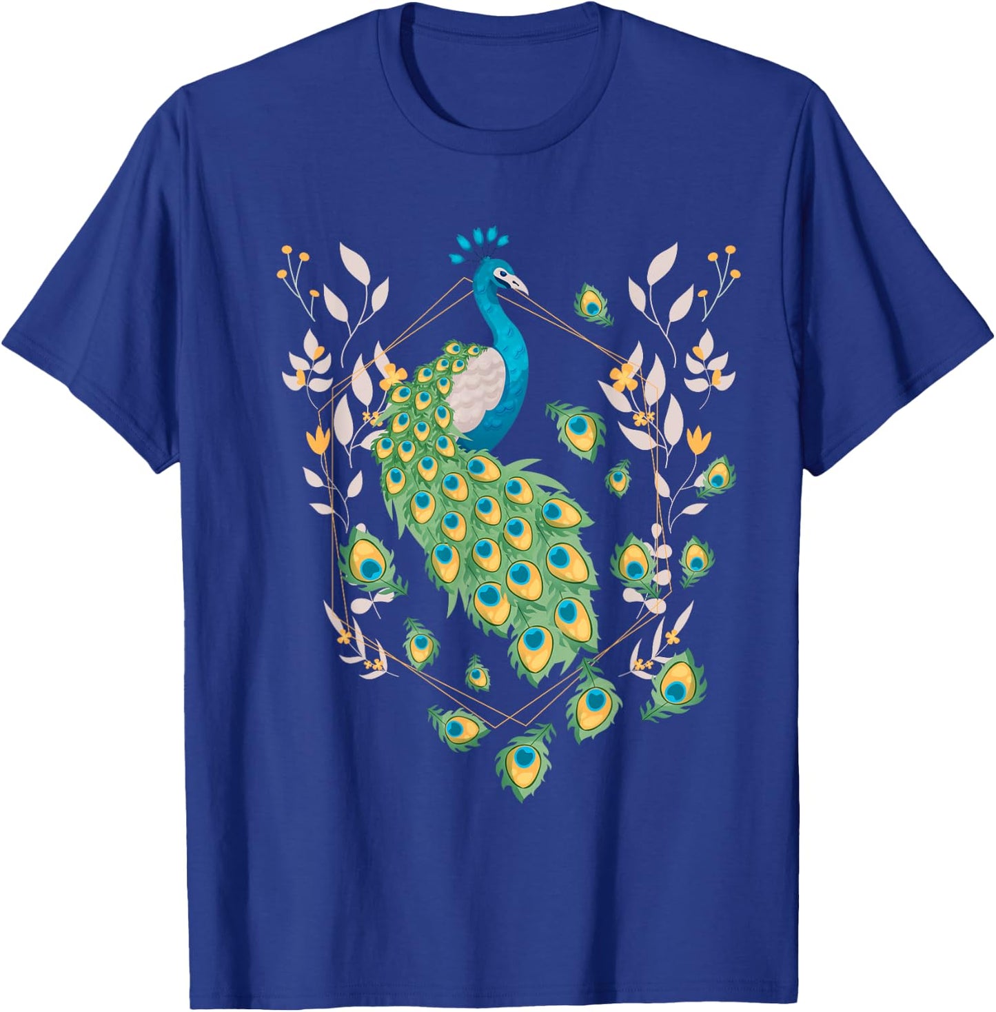 Colorful Peacock T-Shirt - T-Shirt | Royal