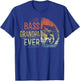 Bass Grandpa Ever Fishing Gifts Grandpa Birthday Vintage T-Shirt - T-Shirt | Royal