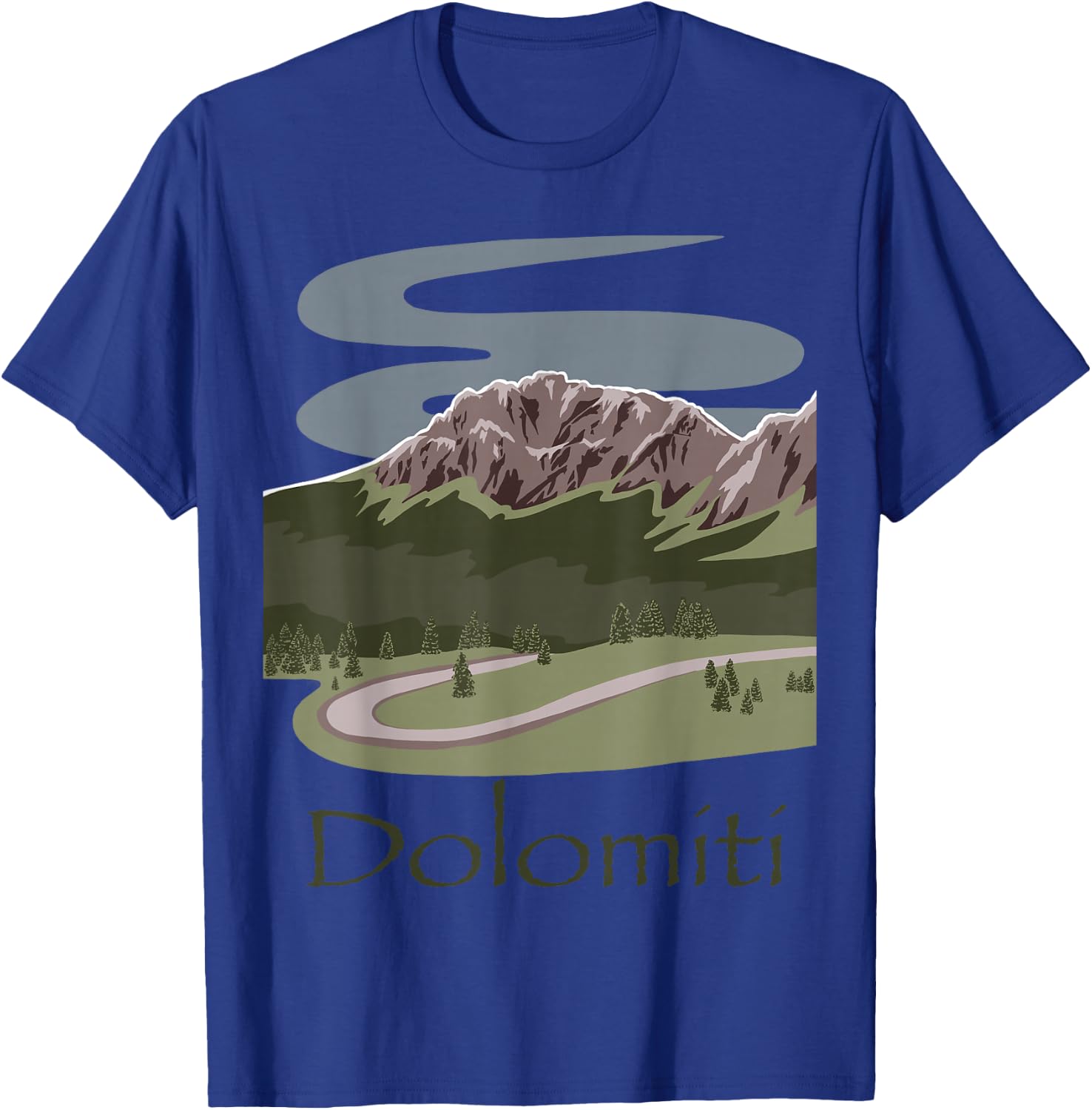 Italian Dolomites Hiking Design Travel The Alps Apparel T-Shirt - T-Shirt | Royal
