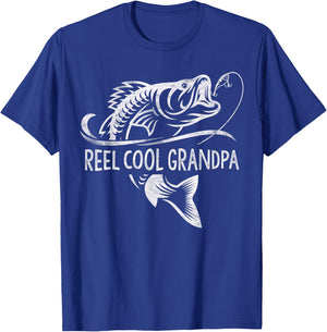 Reel Cool Grandpa Fishing Gifts Grandpa Father's Day T-Shirt - T-Shirt | Royal