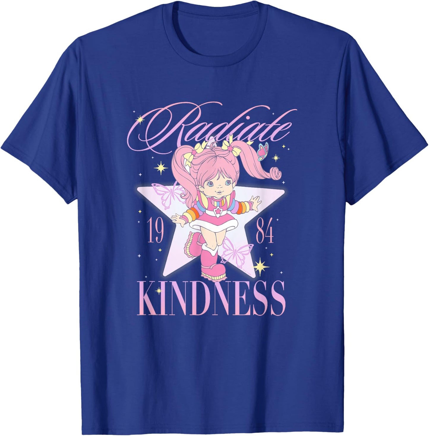 Rainbow Brite Radiate Kindness 1984 Tickled Pink Retro Shot T-Shirt - T-Shirt | Royal