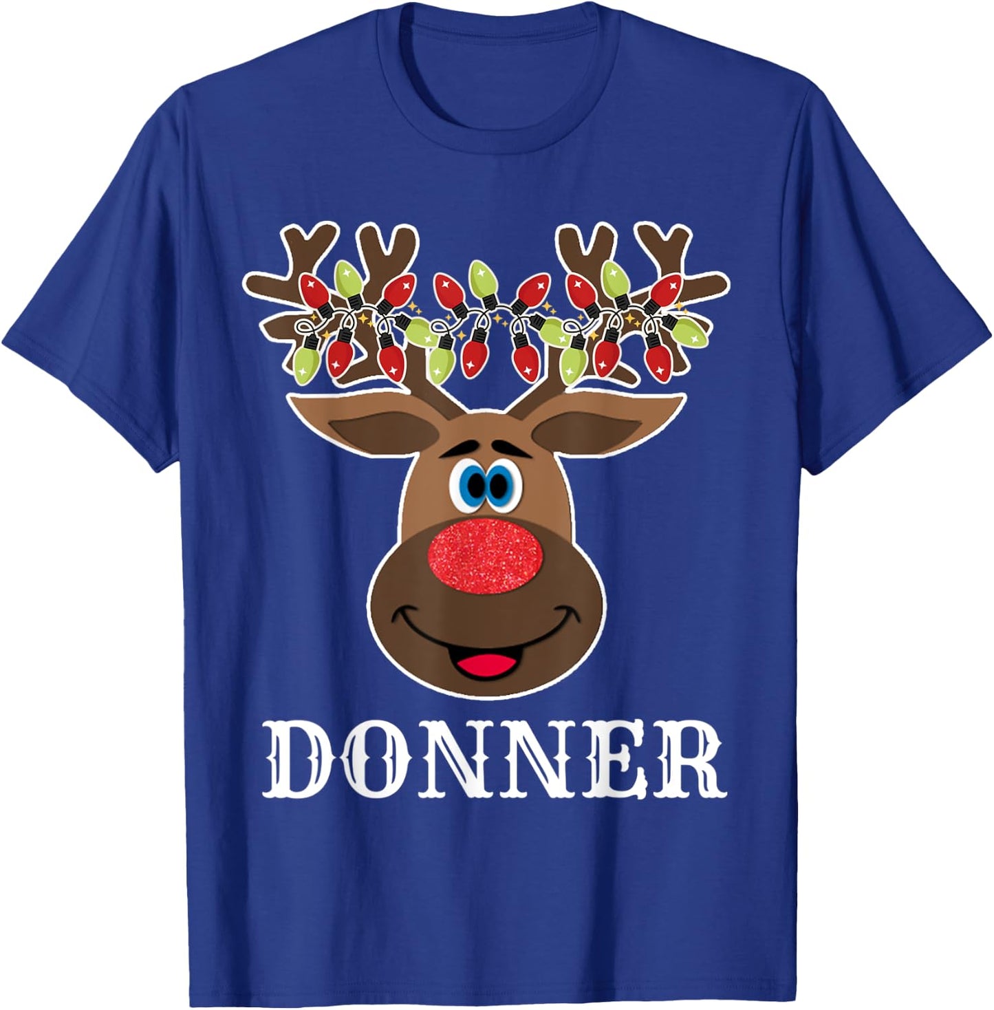 Santa Reindeer Donner Xmas Group Costume T-Shirt - T-Shirt | Royal