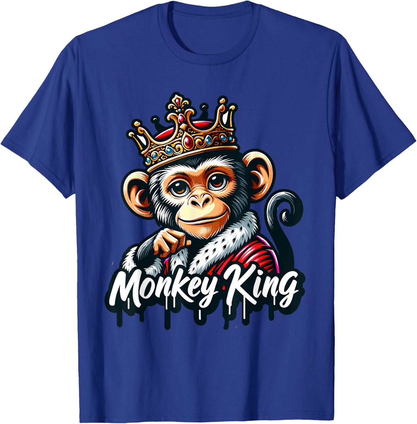 Monkey King | Boys Monkey Lover | Monkey T-Shirt - T-Shirt | Royal