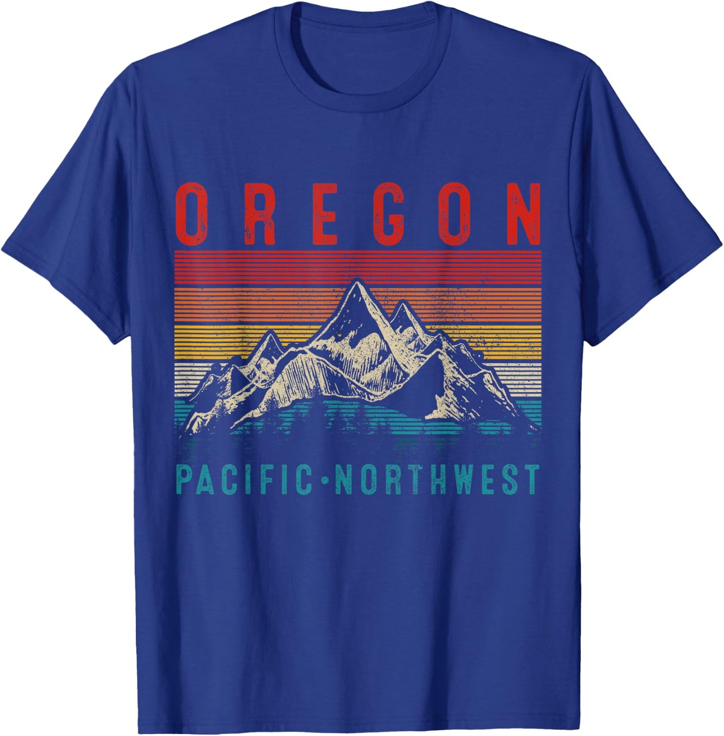 Oregon PNW Vintage USA America Souvenir T-Shirt - T-Shirt | Royal