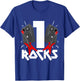 1 Rocks Birthday Party 1 Year Old Rock N Roll Star 1st Gift T-Shirt - T-Shirt | Royal