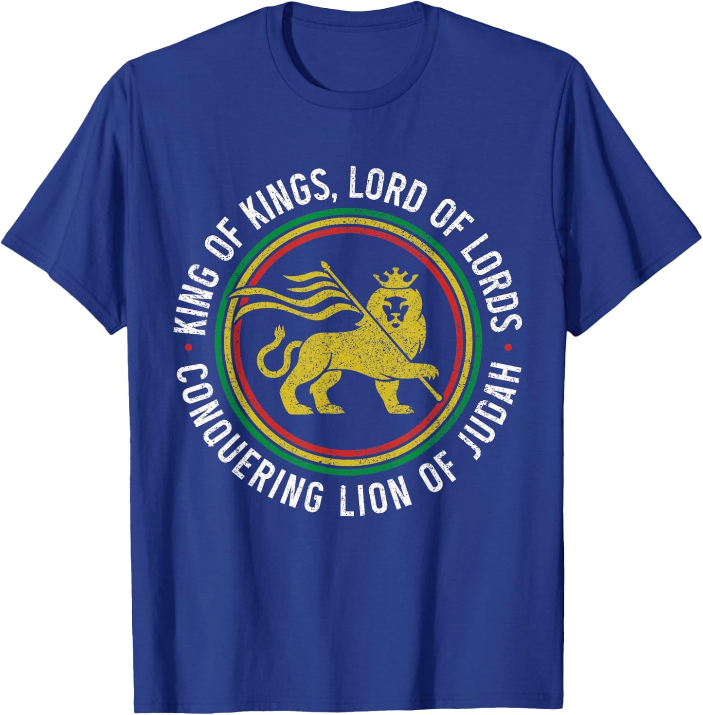 Lion Of Judah Reggae Music Rastafari Hebrew Israelite T-Shirt - T-Shirt | Royal
