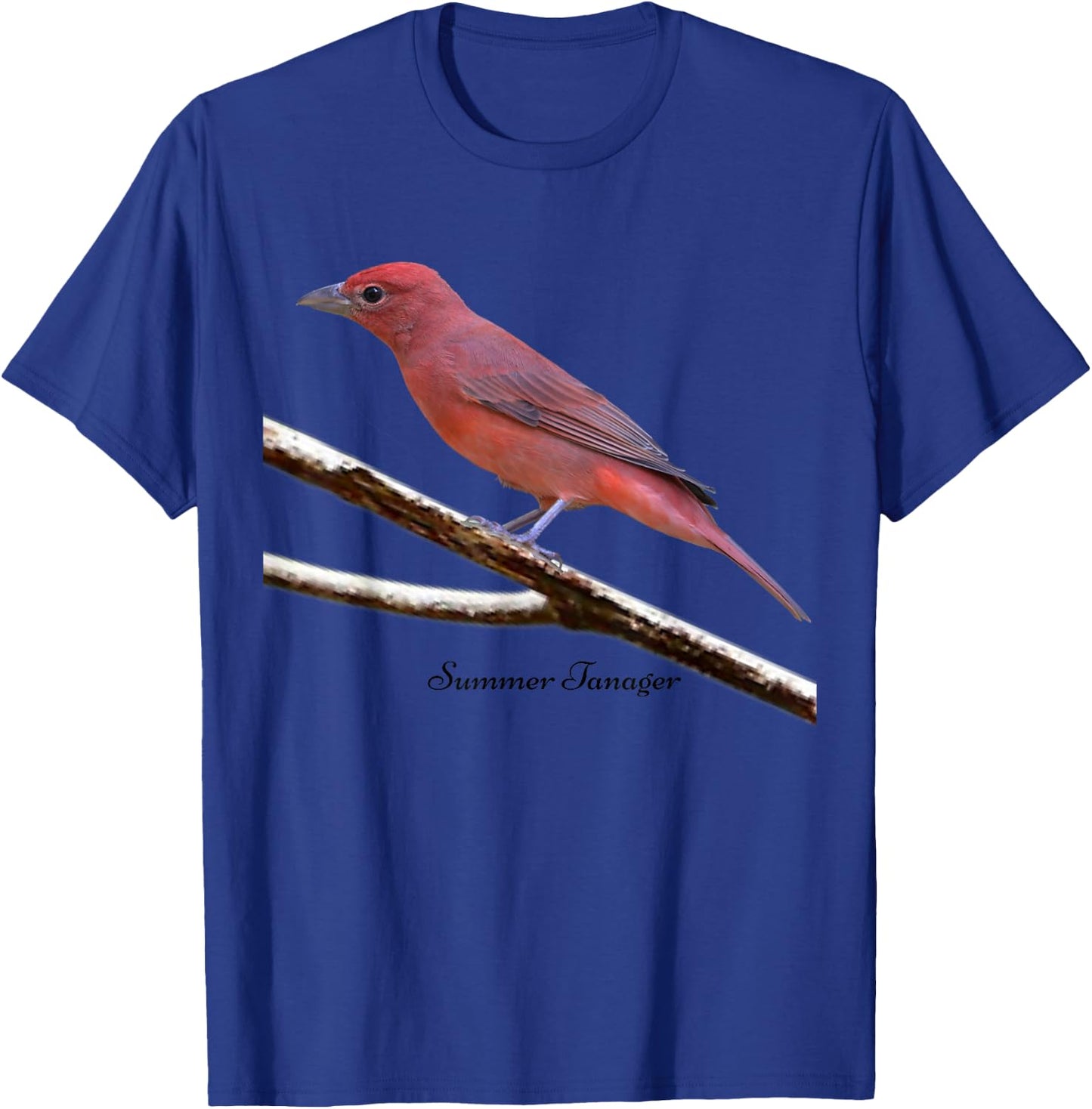 Summer Tanager Bird Ornithology Women Kids T-Shirt - T-Shirt | Royal