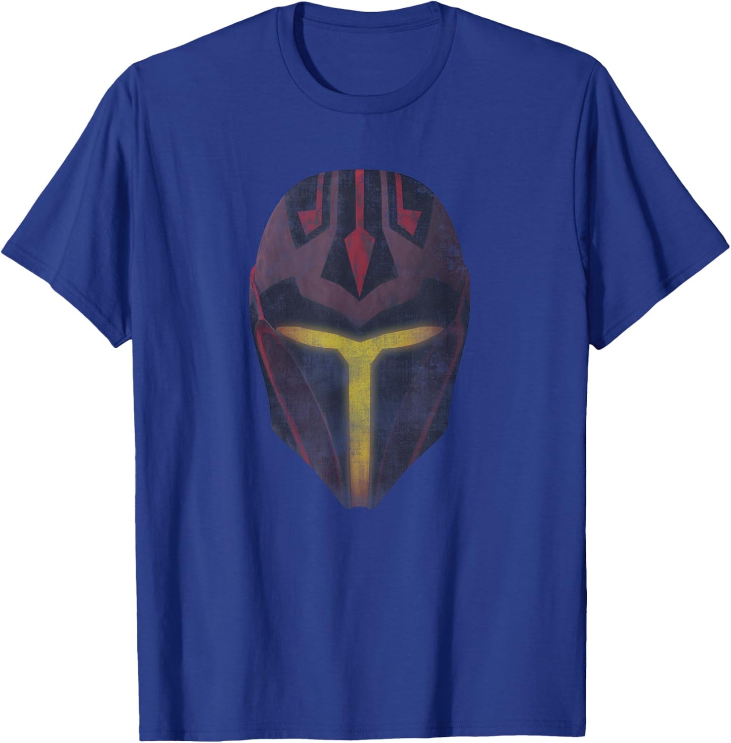 Star Wars The Clone Wars Mandalorian Super Commando Helmet T-Shirt - T-Shirt | Royal