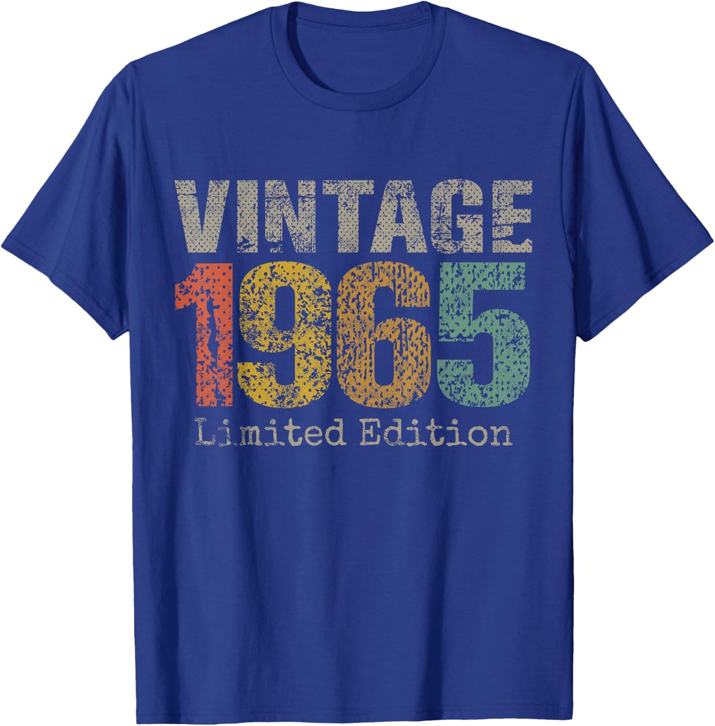 Vintage 1965 Limited Edition 60th Birthday Gifts 60 Year Old T-Shirt - T-Shirt | Royal