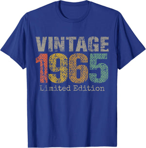 Vintage 1965 Limited Edition 60th Birthday Gifts 60 Year Old T-Shirt - T-Shirt | Royal