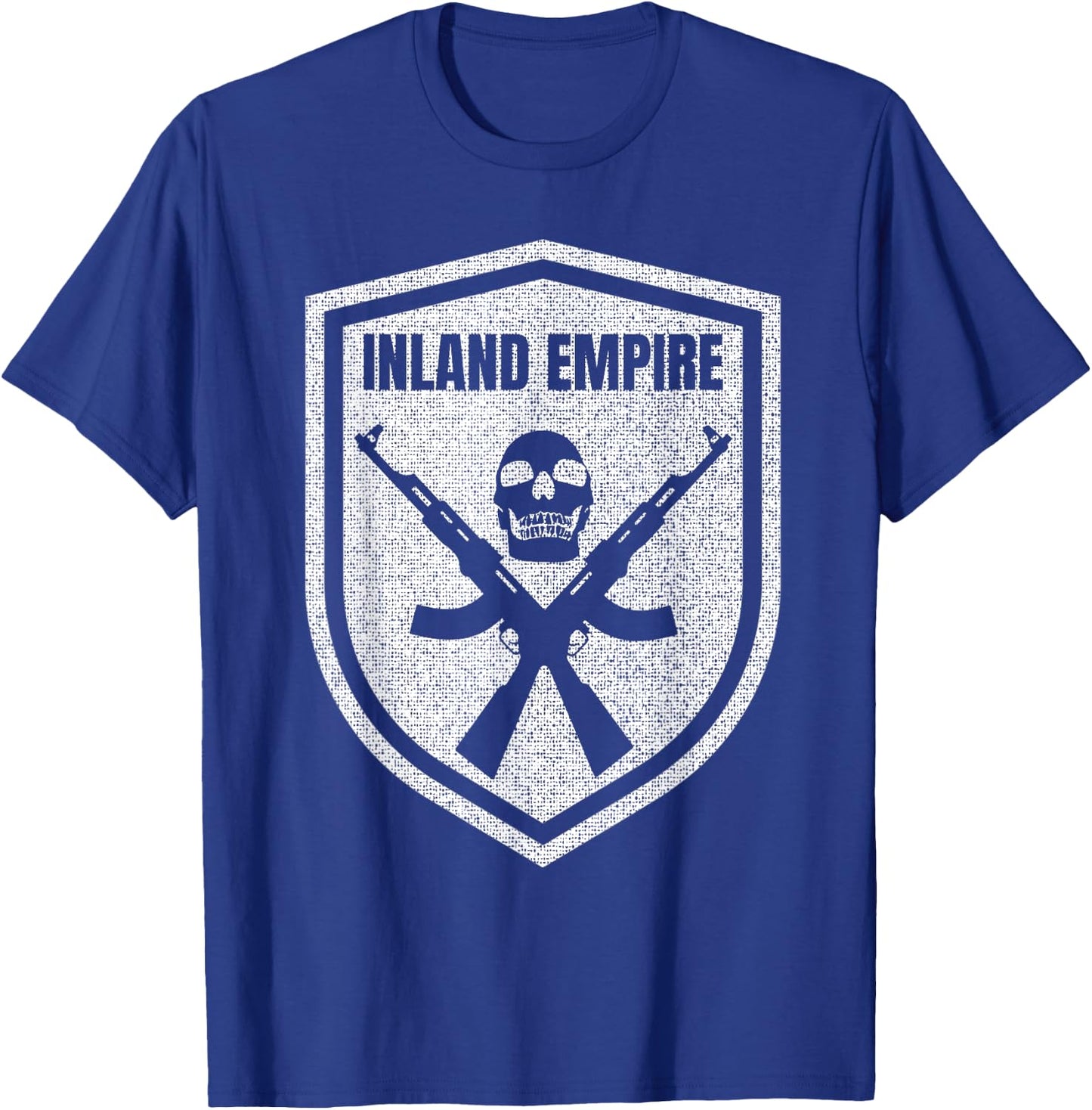 Inland Empire California Skull AK-47 T-Shirt - T-Shirt | Royal