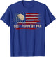 Vintage Best Poppy By Par American Flag Golf/Golfer Gift T-Shirt - T-Shirt | Royal