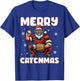 Merry Catchmas Santa Claus Baseball Catcher Xmas Christmas T-Shirt - T-Shirt | Royal