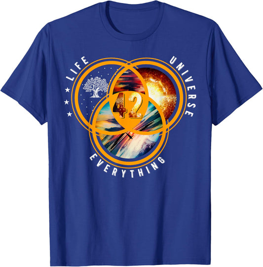 The answer to life universe and all solar system T-Shirt - T-Shirt | Royal