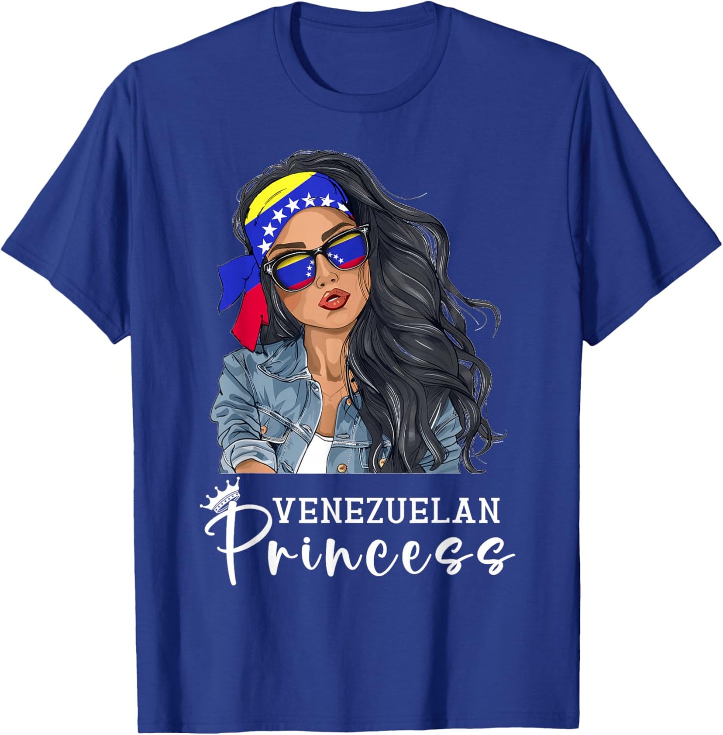 Venezuelana Woman Products Flag Uniform Princess Venezuela T-Shirt - T-Shirt | Royal
