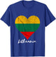 Lithuania Heart Lithuania Flag Lietuva Lietuvo T-Shirt - T-Shirt | Royal