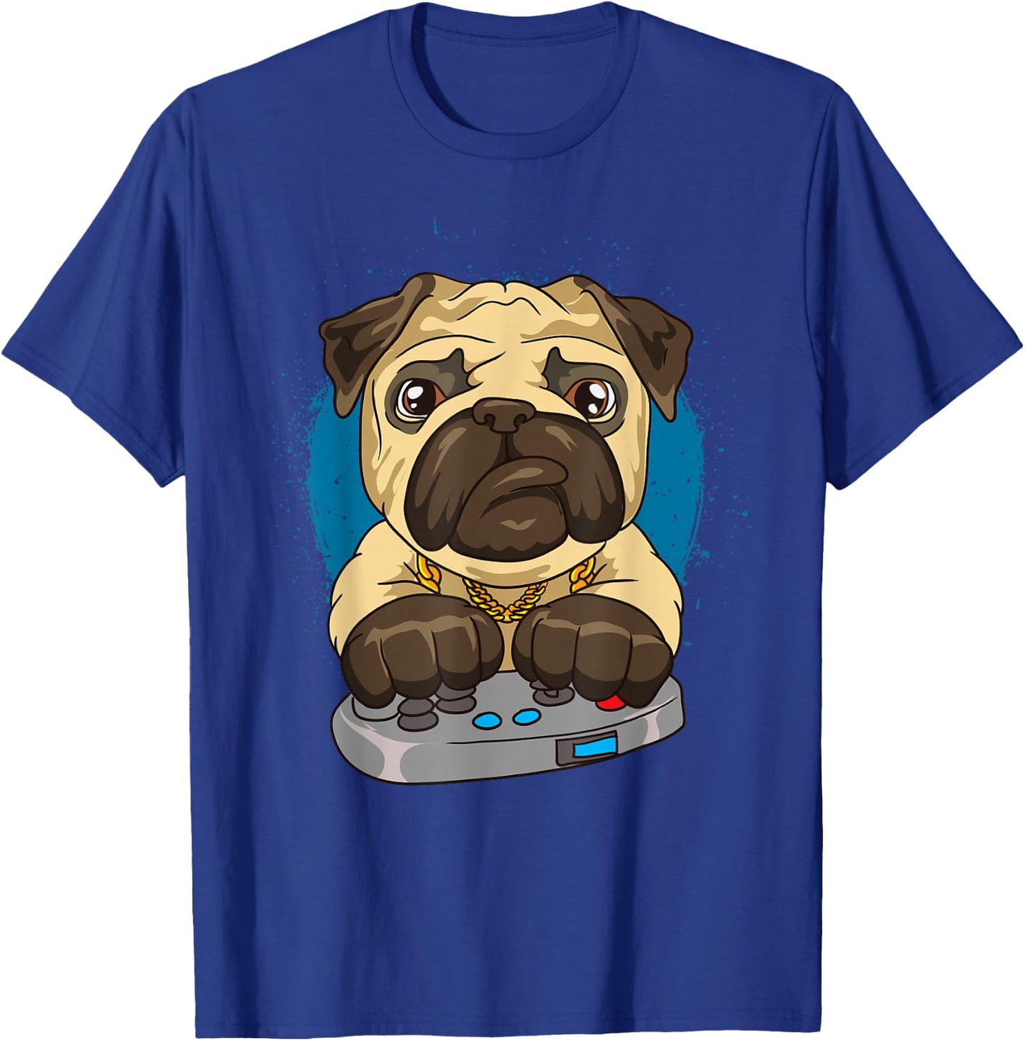 Pug Shirts For Boys Men Funny Pug Video Game Lover T-Shirt - T-Shirt | Royal