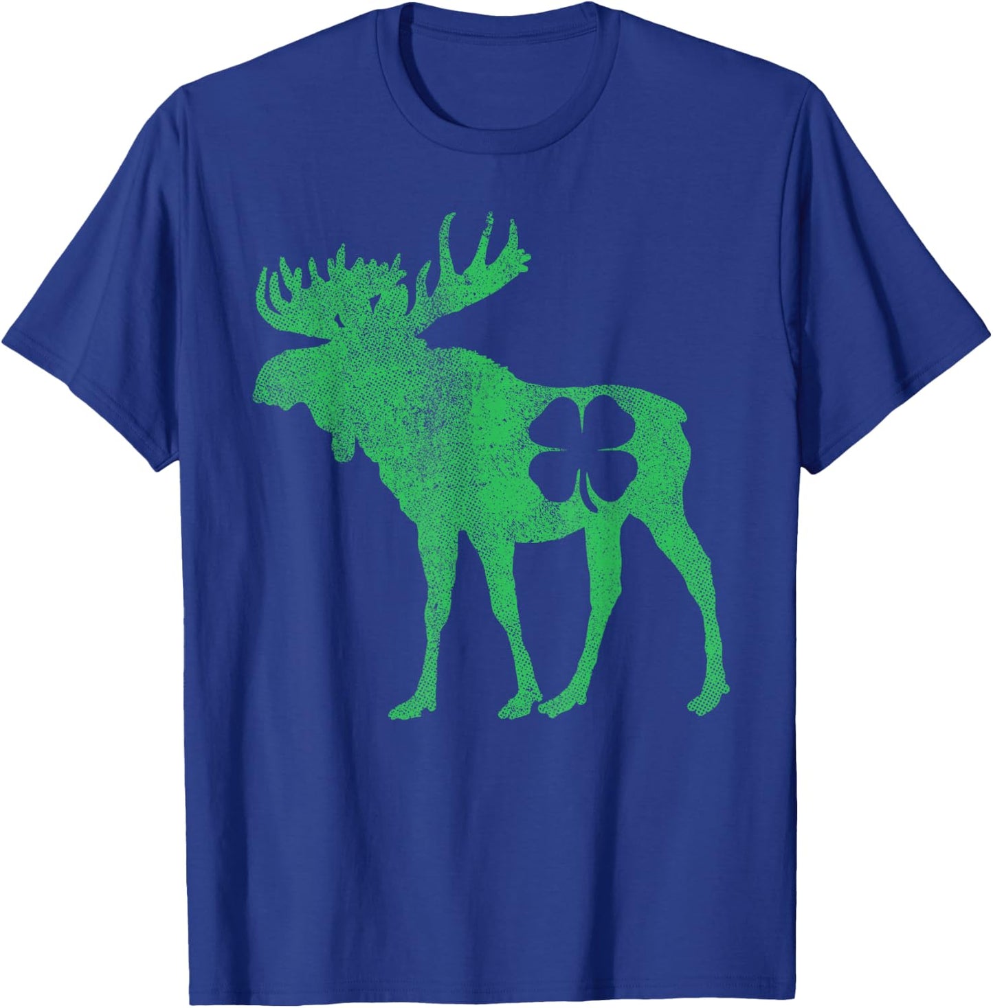 St Patrick's Day Moose Irish Shamrock Saint Paddy's T-Shirt - T-Shirt | Royal