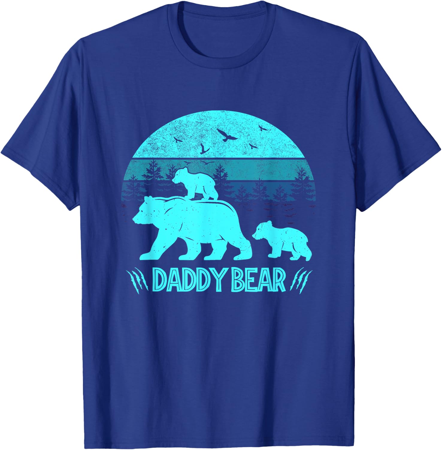 Daddy Bear 2 Cubs - Daddy Bear Twin - Dad 2 Kids T-Shirt - T-Shirt | Royal