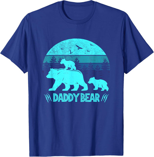 Daddy Bear 2 Cubs - Daddy Bear Twin - Dad 2 Kids T-Shirt - T-Shirt | Royal