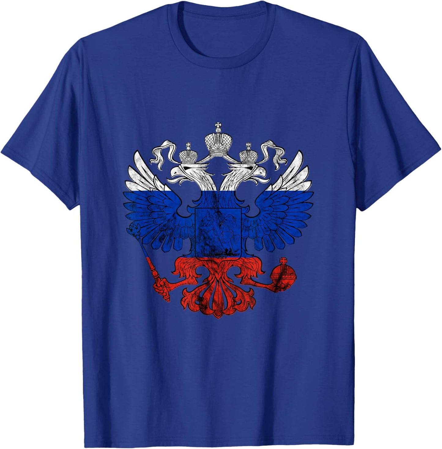 Russia Eagle Russian Pride CCCP Russian Eagle T-Shirt - T-Shirt | Royal