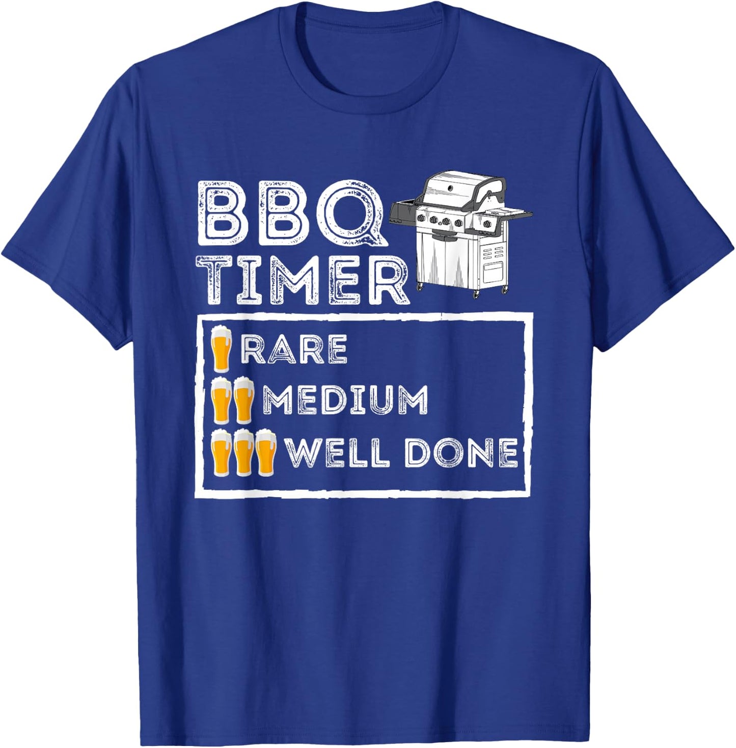 BBQ Timer - Funny BBQ Smoker Barbecue Grilling T-Shirt - T-Shirt | Royal