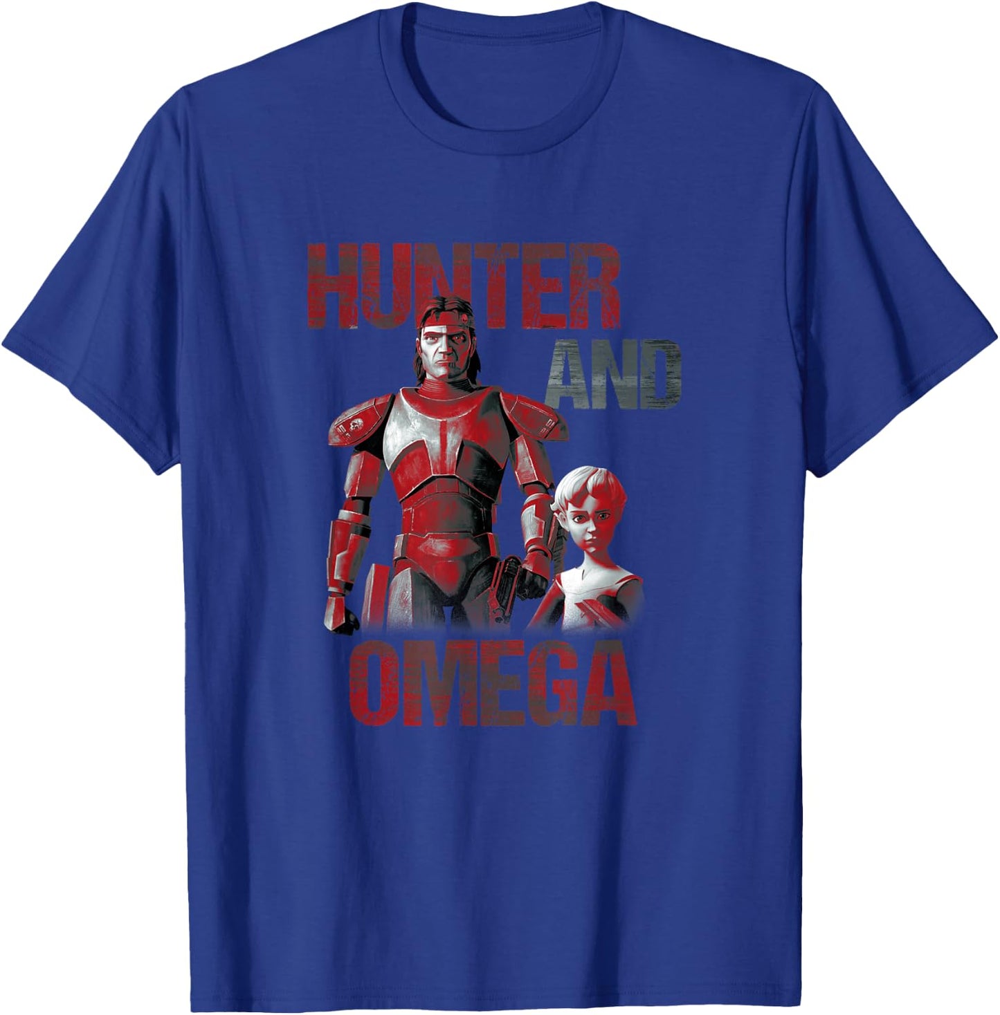 Star Wars: The Bad Batch Hunter And Omega T-Shirt - T-Shirt | Royal