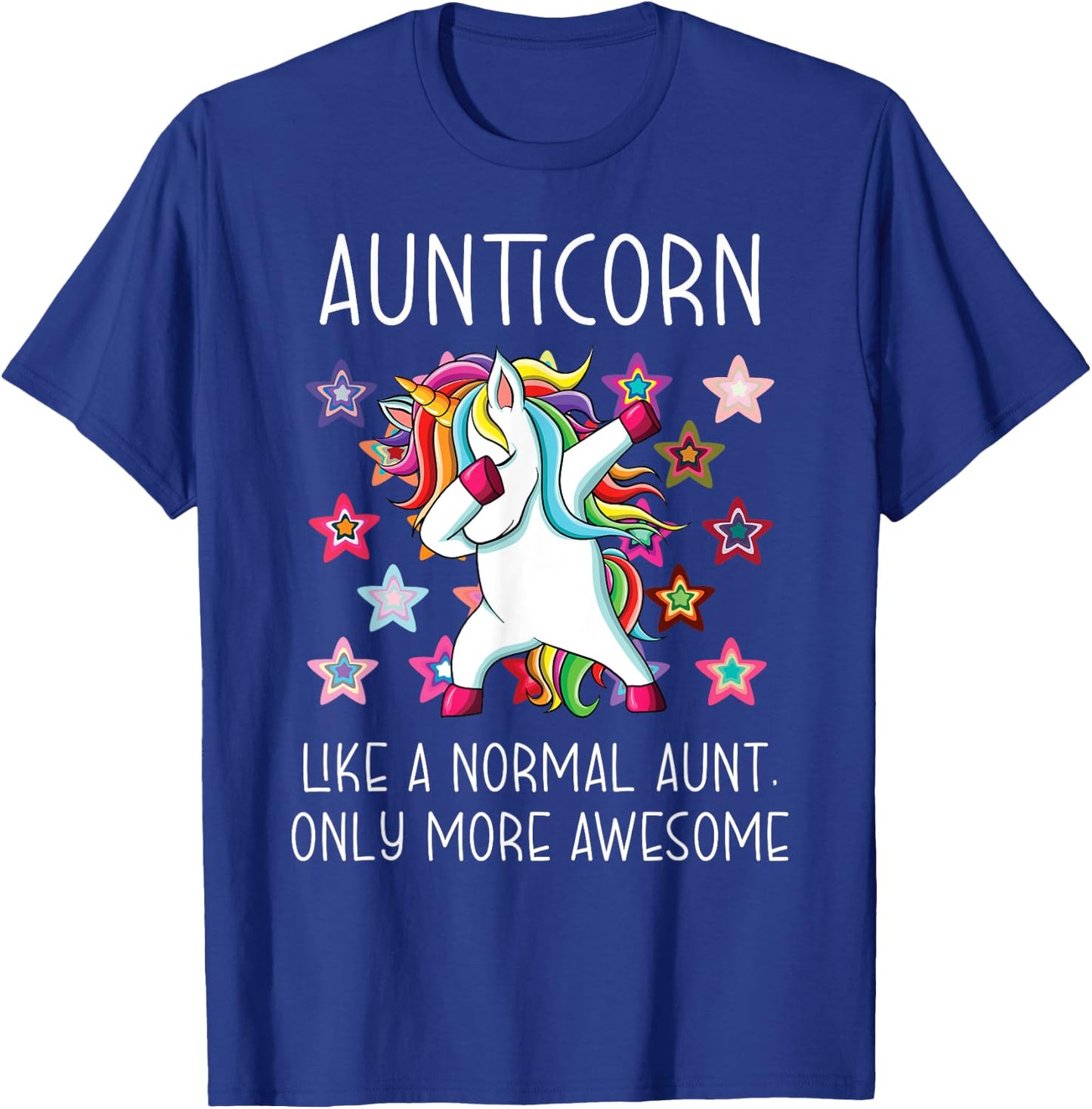 Aunticorn Like An Aunt Only Awesome Dabbing Unicorn T-Shirt - T-Shirt | Royal