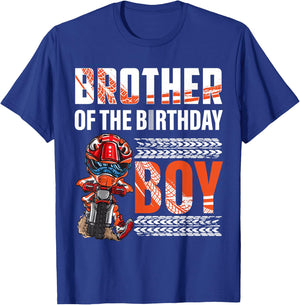 Brother of the Birthday Boy Dirt Bike B-day motocross Party T-Shirt - T-Shirt | Royal