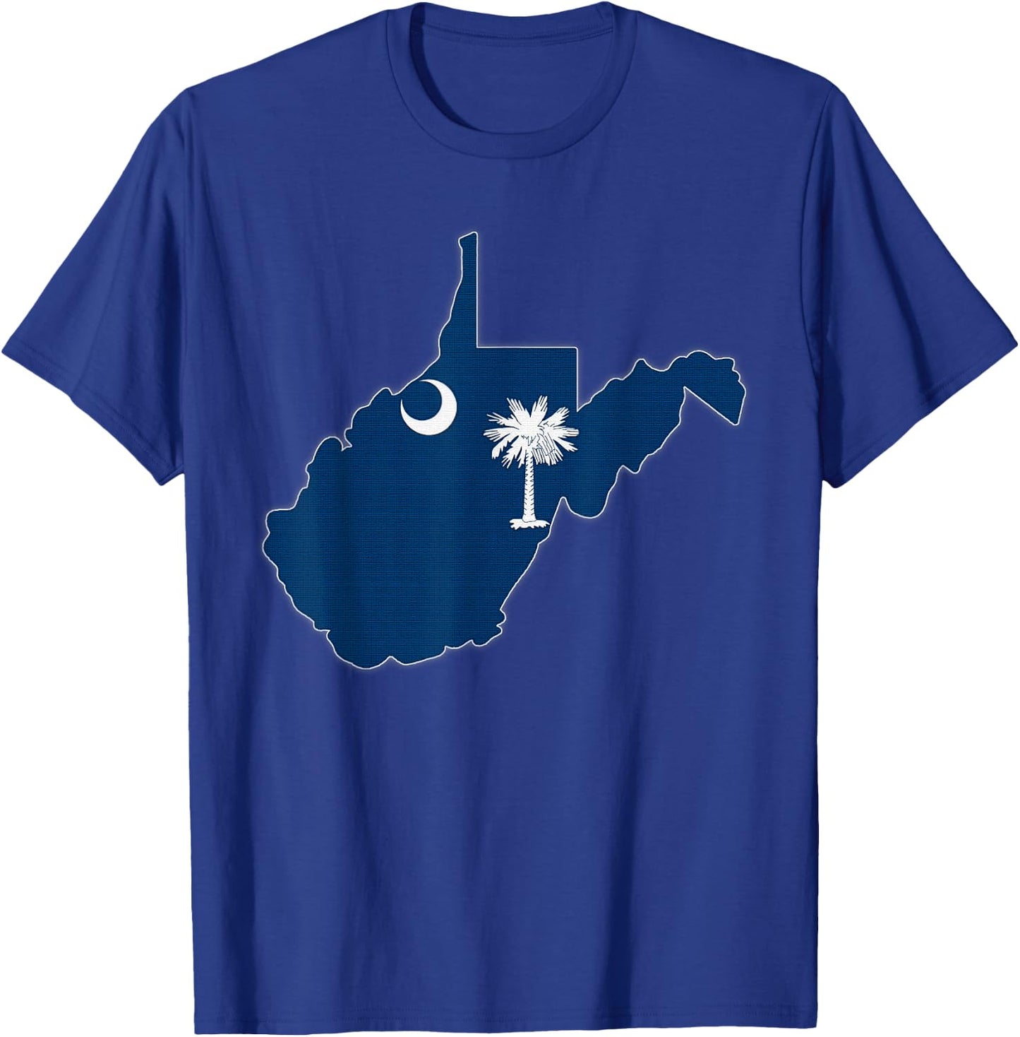 WEST VIRGINIA STATE MAP SOUTH CAROLINA SC Flag Roots Gift T-Shirt - T-Shirt | Royal