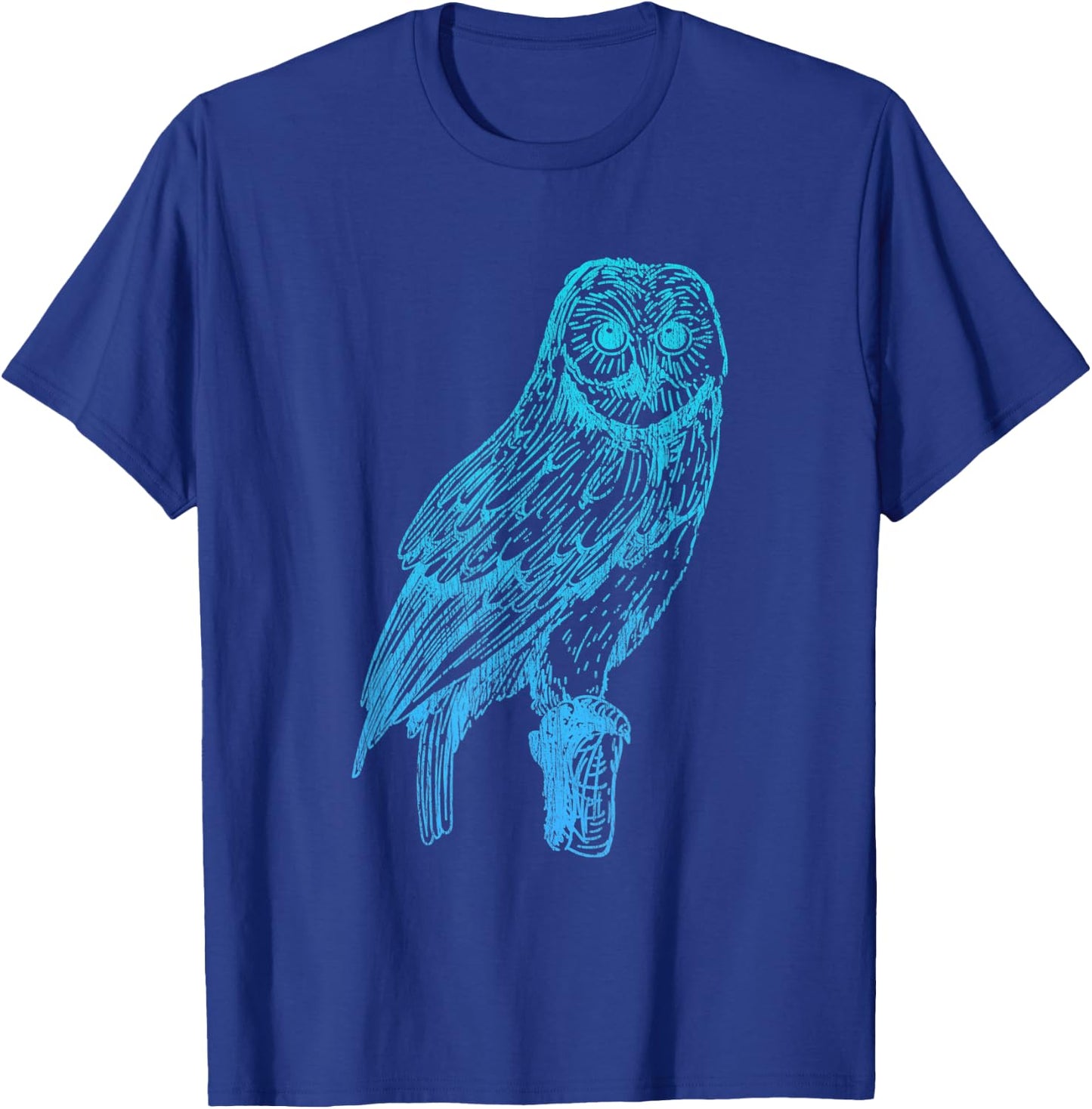Wise Bird Forest Animal Owl T-Shirt - T-Shirt | Royal