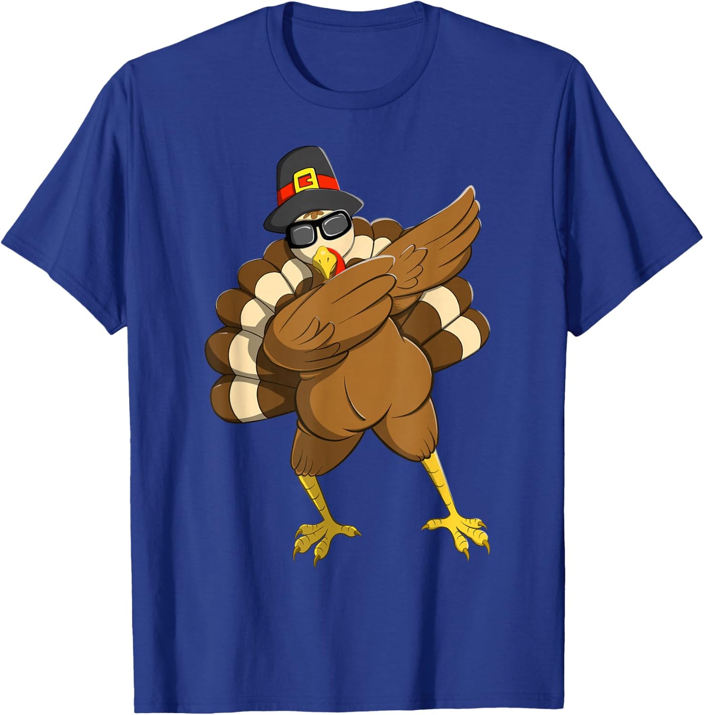 Dabbing Turkey Dabbing Thanksgiving Turkey Thanksgiving Day T-Shirt - T-Shirt | Royal