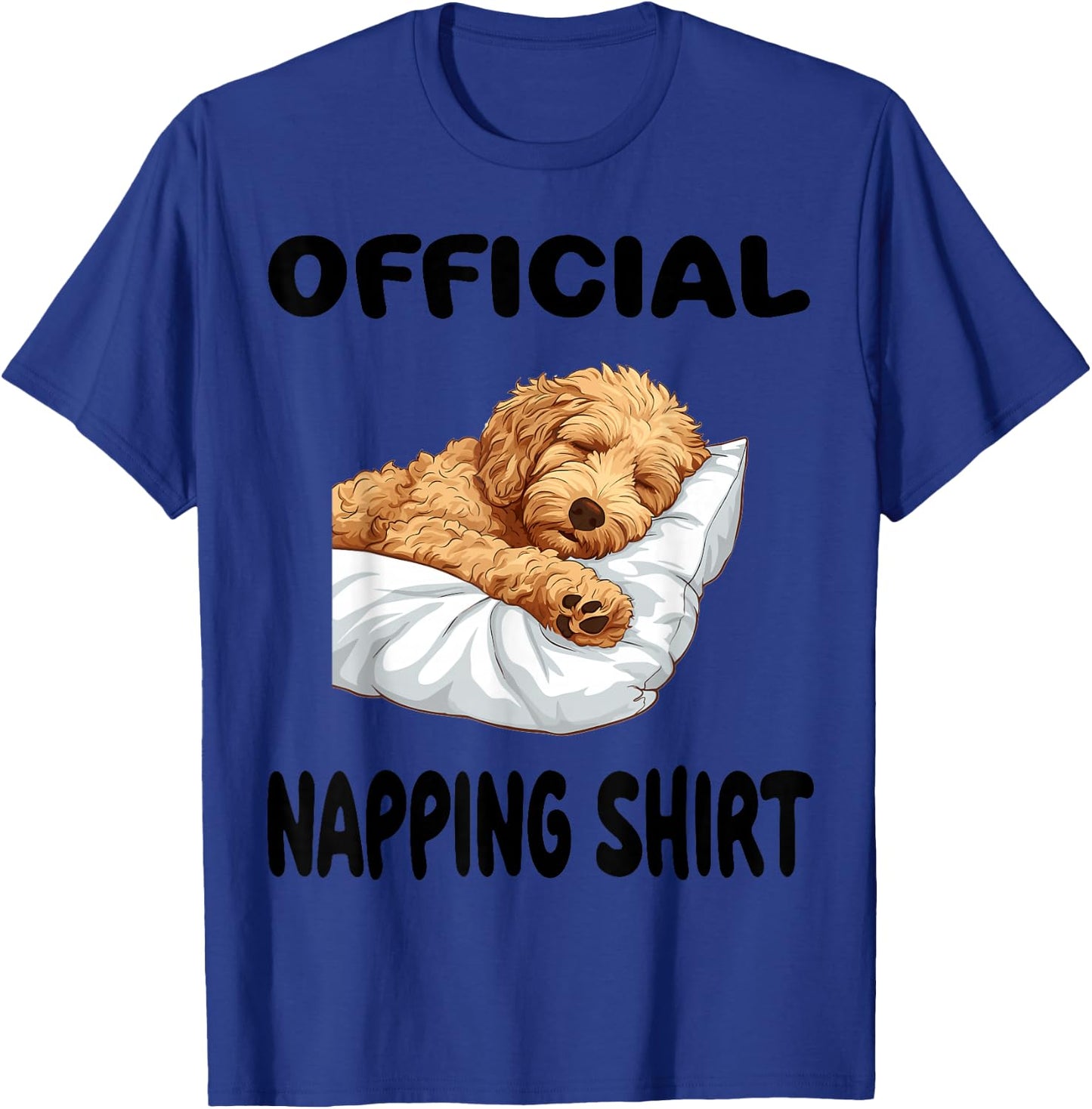 Goldendoodle Dog Pajamas Nightgown Official Napping T-Shirt - T-Shirt | Royal